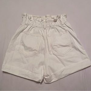 XXS MGM denim white high waisted shorts